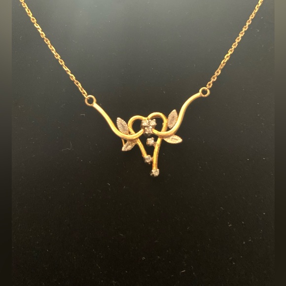 1930’s Diamond Gilt Vintage Necklace - Picture 13 of 13